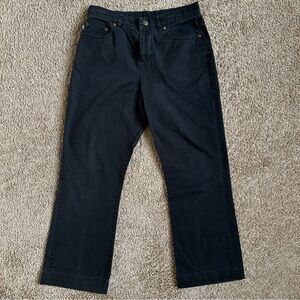 Lauren Ralph Lauren Vintage Black Wide Leg Cropped Ankle Pants